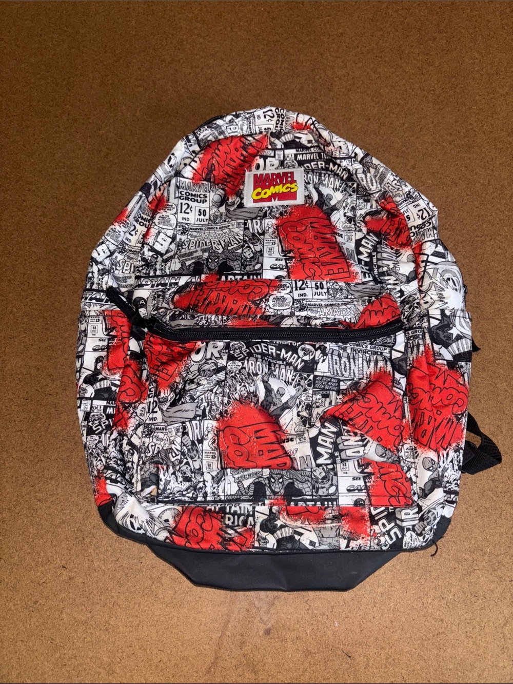 Marvel Red, Black & White Comic Collage Kids Backpack